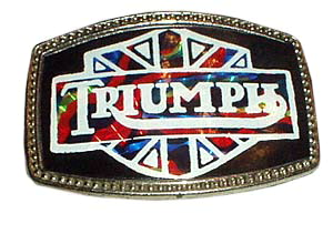 vintage belt buckle TRIUMPH logo