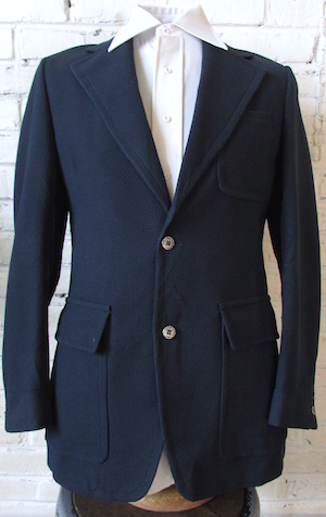 Textured Knit Navy Sport Jacket