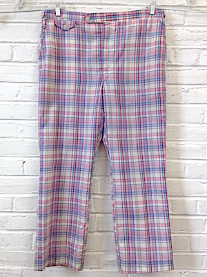 Sazz Vintage Clothing: (36x29) Mens Vintage 70s Disco Pants! Green, Red,  White & Gold Plaid BELL BOTTOMS!