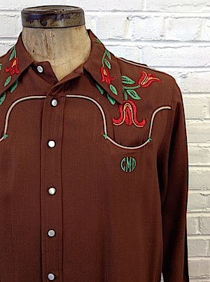 Sazz Vintage Clothing: (L) Men's Vintage 40's Western Shirt 