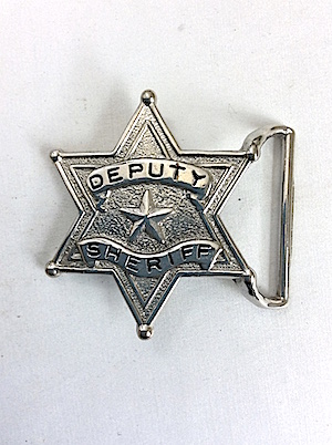 Sazz Vintage Clothing: Vintage Belt Buckle Silver Star DEPUTY