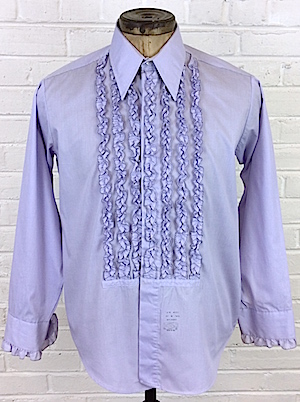 purple ruffle shirt