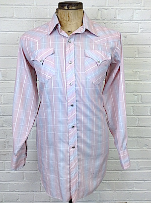 Mens Vintage HBarC Western Shirt 