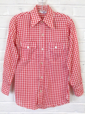 levi's red and white shirt