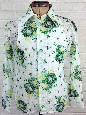 white shirt with yellow flowers