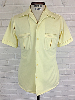 mens pastel yellow shirt