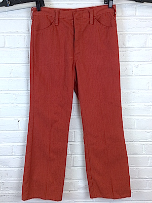 mens red bell bottom pants