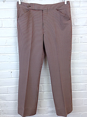 Sazz Vintage Clothing: (30x33) Mens Vintage 70s Disco Pants! Green 'n'  Cream Plaid! Corduroy BELLS!