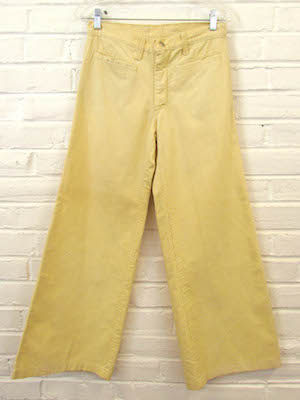 yellow corduroy bell bottoms