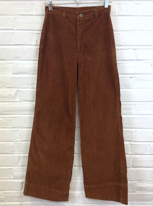 (26x30) Men's Vintage 70's Corduroy BELL BOTTOM Pants! Tobacco Brown ...