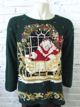 (Mens M) Ugly Xmas Sweater! Fancy Father Christmas Brought his Slay in the House?