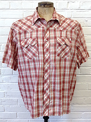 Sazz Vintage Clothing: (4XL) Mens Vintage Western Shirt! White, Red ...