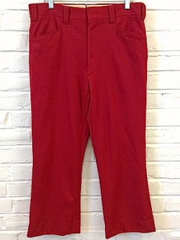 (34x26) Men's Vintage 70's Disco Pants! Disco Inferno! Sexy Red Disco Pants!