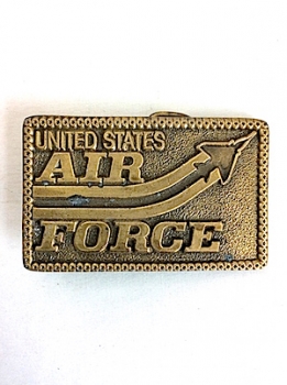 Vintage Belt Buckle "United States Air Force", Brassy Finish