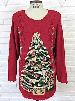 (mens Snug M) Gaudy and Awesome "Victorian" ugly Christmas sweater
