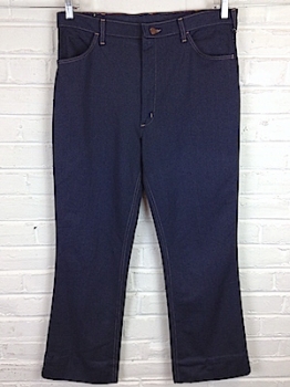 (36x30) Mens Vintage 1970's Wrangler Disco Pants! Dark Denim Color Styled like Jeans.