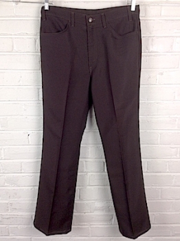 (38x30) Medium brown polyester men's Levis disco pants As-is