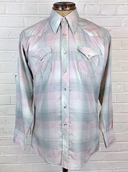 Sazz Vintage Clothing: (M) Mens Vintage 70s Denim Western Shirt. Pearl Snaps  & Metal Studs!