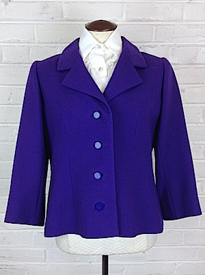 Sazz Vintage Clothing: (M) Womens Vintage 80's Givenchy Blazer Jacket!  Royal Purple! As-Is!
