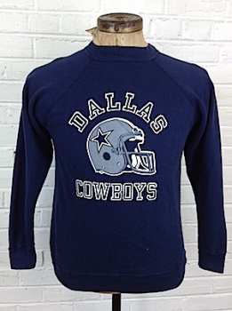 (Mens M) Vintage 80s Sports Sweatshirt! Navy Blue Dallas Cowboys!