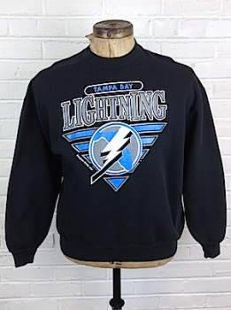 (Mens Snug XL) Vintage 1991 Sports Sweatshirt! Black Tampa Bay Lightning!