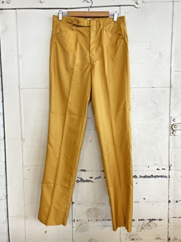 (32x35) Mens Vintage 1970s Disco Pants. Mustard Yellow. Never Worn.