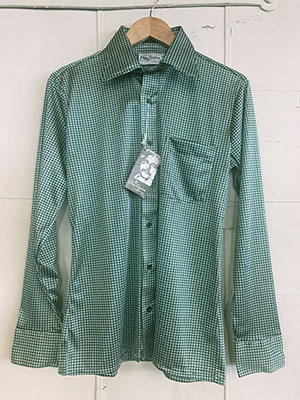 Sazz Vintage Clothing: (M) Mens Vintage 70s Disco Shirt. Green & Off ...