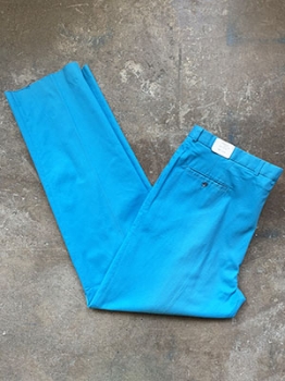 (44x38) BIGMAN 1980s Vintage Pants. Bright Turquoise Blue. Never Worn.