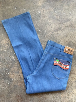 (40x32) Mens Vintage Flared Disco Jeans. Lee Rider Boot Cut. Never Worn!